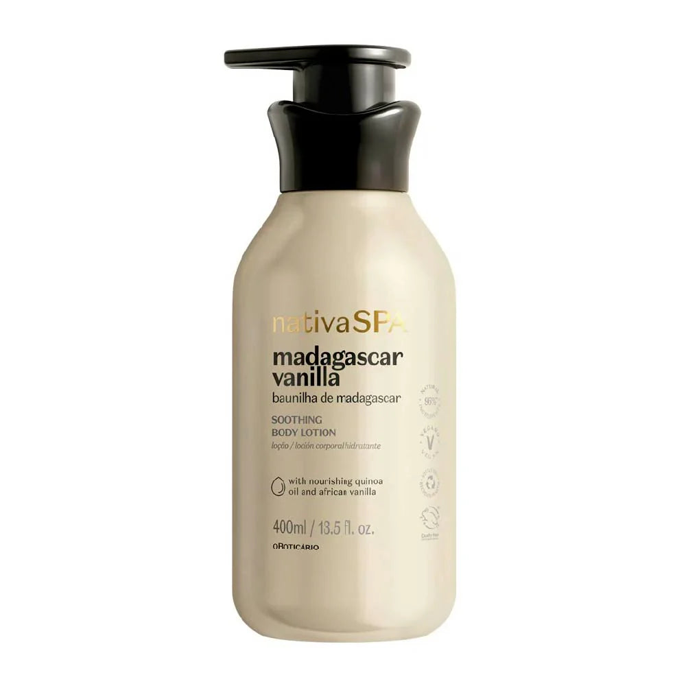 oBoticario Nativa SPA Loção Hidratante Baunilha de Madagascar 400 ml