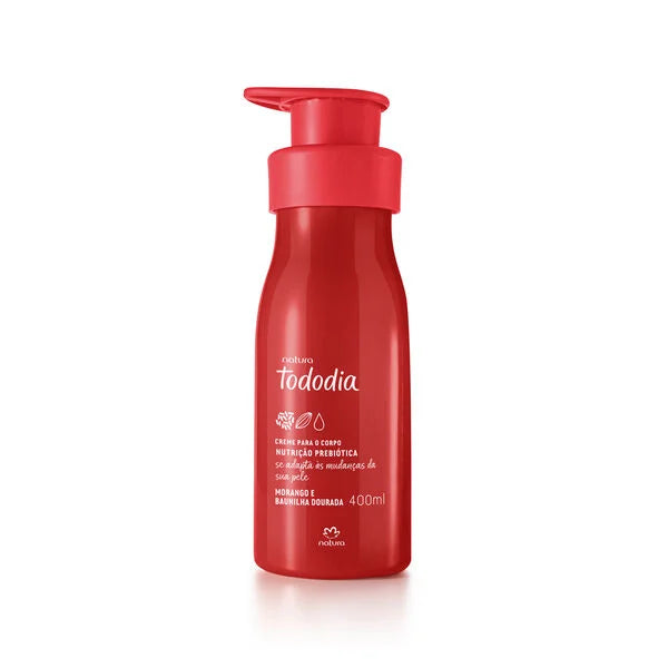 Natura Tododia Crema Desodorante Nutritiva Fresa y Vainilla Dorada 400 ml