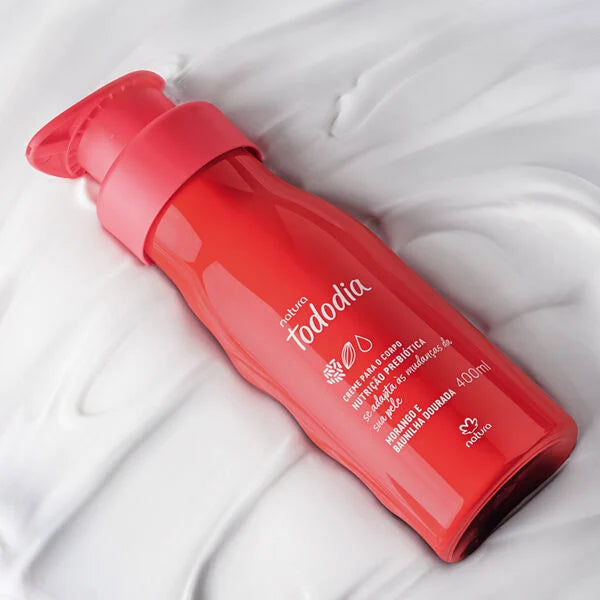 Natura Tododia Crema Desodorante Nutritiva Fresa y Vainilla Dorada 400 ml
