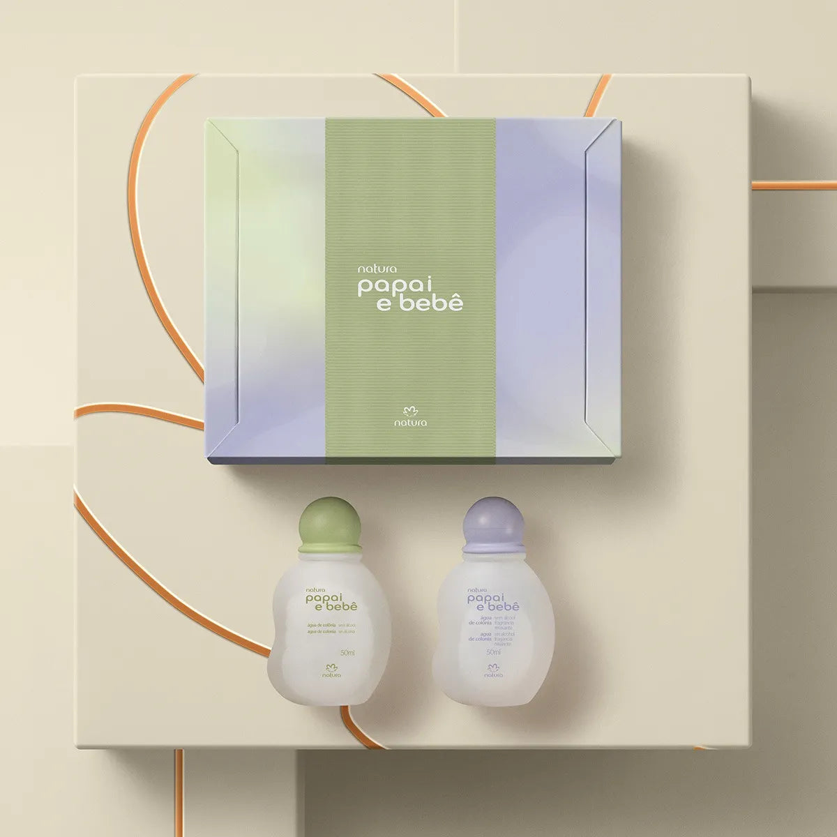 Natura Papai e Bebê Kit Presente Colônias 2×50 ml