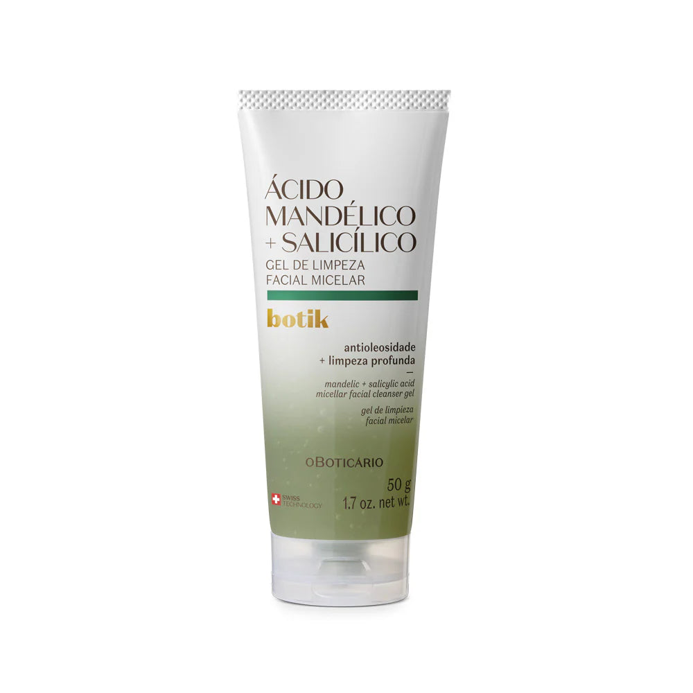 Botik Gel de Limpieza Facial Micelar Ácido Mandélico + Salicílico 50g OBoticário
