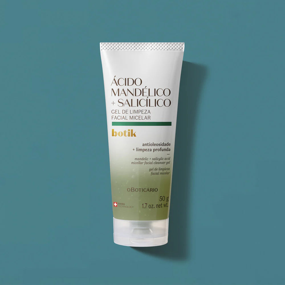Botik Gel de Limpieza Facial Micelar Ácido Mandélico + Salicílico 50g OBoticário
