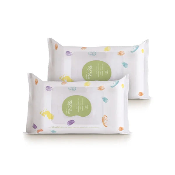 Natura Lenços Umedecidos Mamãe e Bebê Pack 2 x 50 unidades