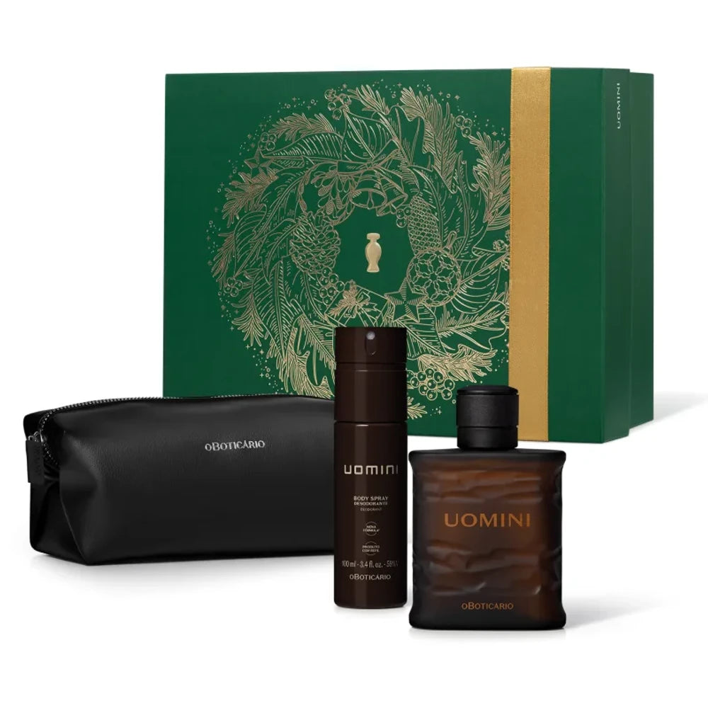 O Boticário Kit Regalo Uomini 3 productos Deo Colonia + Body Spray + Neceser