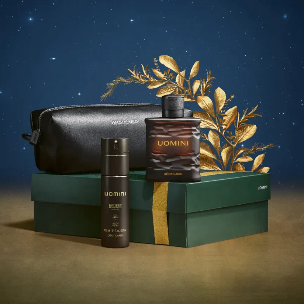O Boticário Kit Regalo Uomini 3 productos Deo Colonia + Body Spray + Neceser