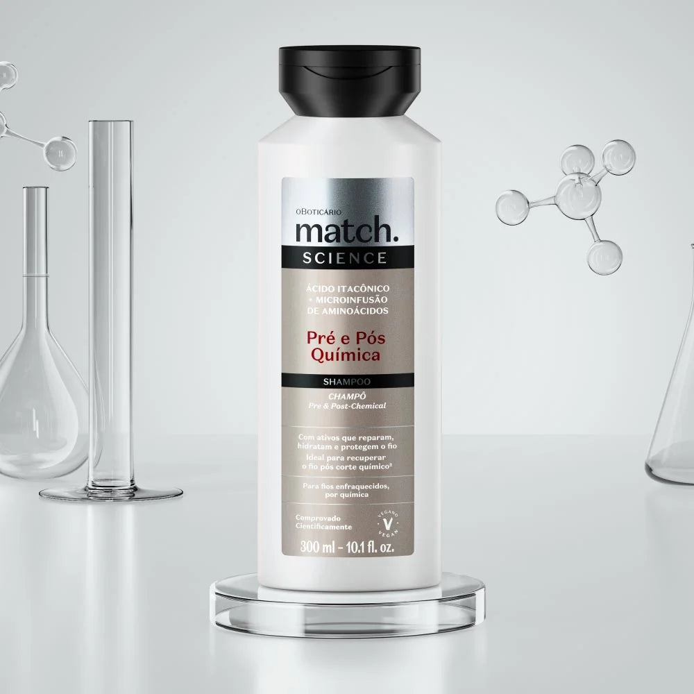O Boticário Match Science Pre y Pos-Química Champú 300 ml