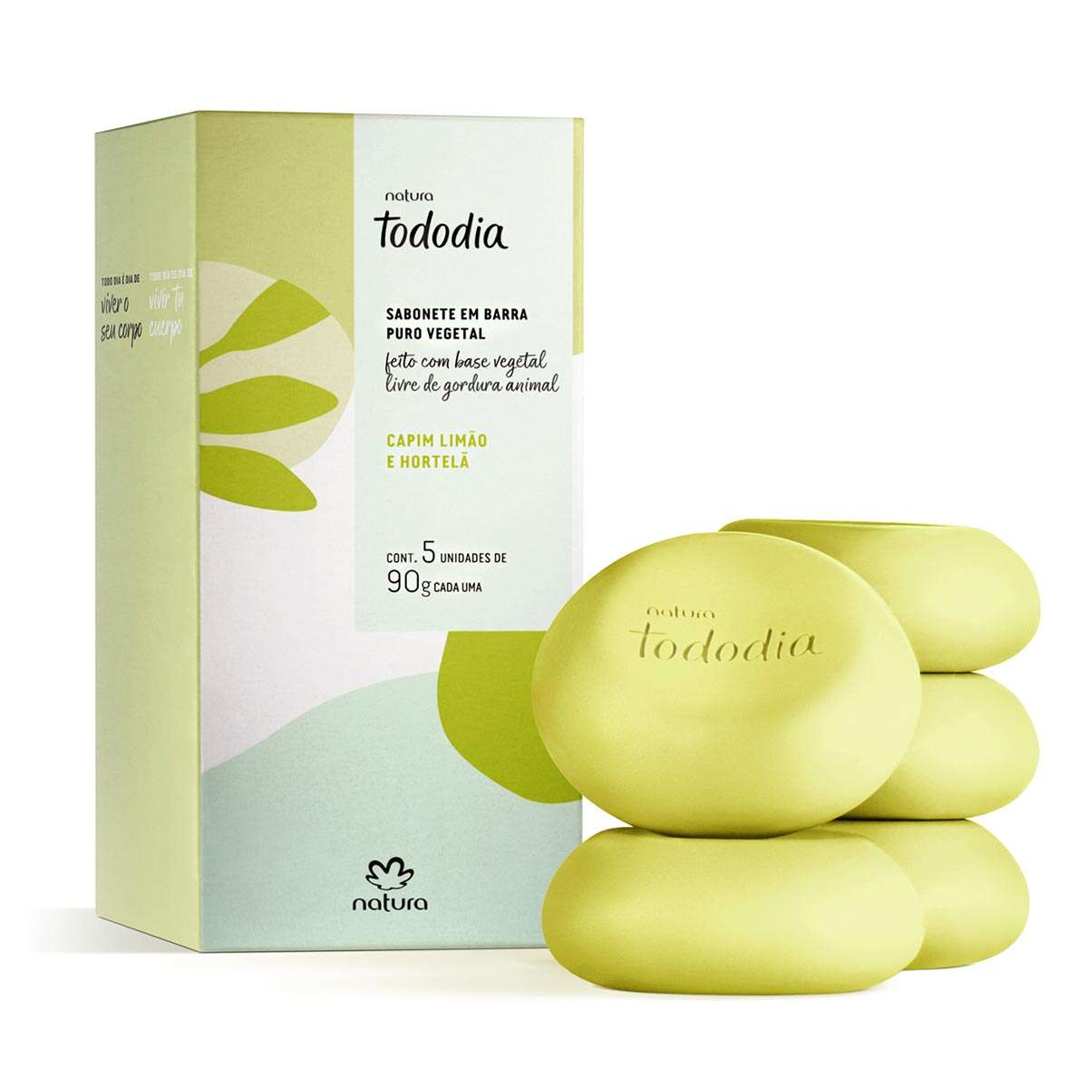 Natura | JABONES EN BARRA TODODIA LIMA & MENTA, 5ud