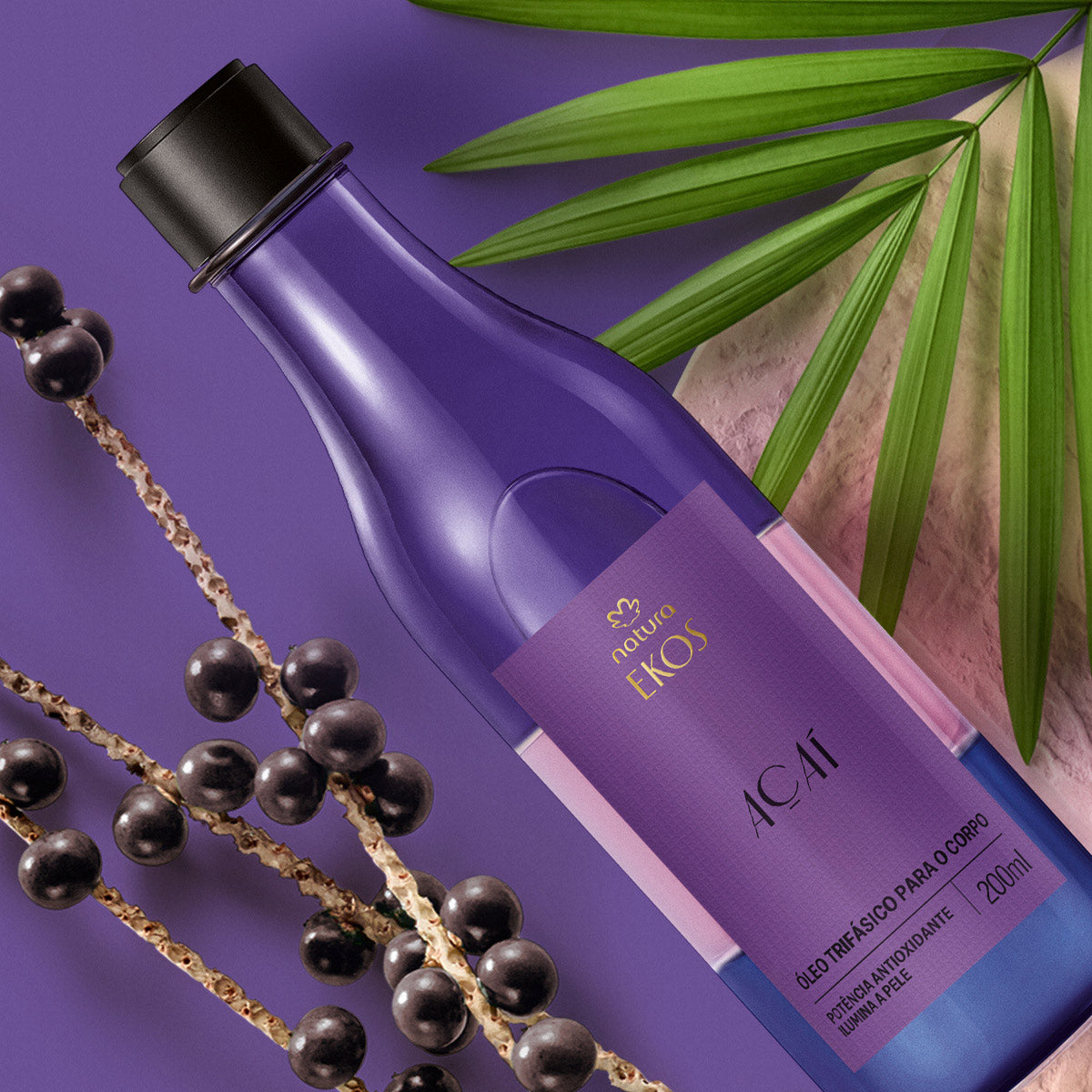 Natura|Ekos Açaí Aceite Trifásico Corporal, 200ml Unisex