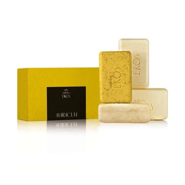 Natura Ekos Maracuyá Jabón en Barra Cremoso y Exfoliante Vegetal Pack 4 x 100 g