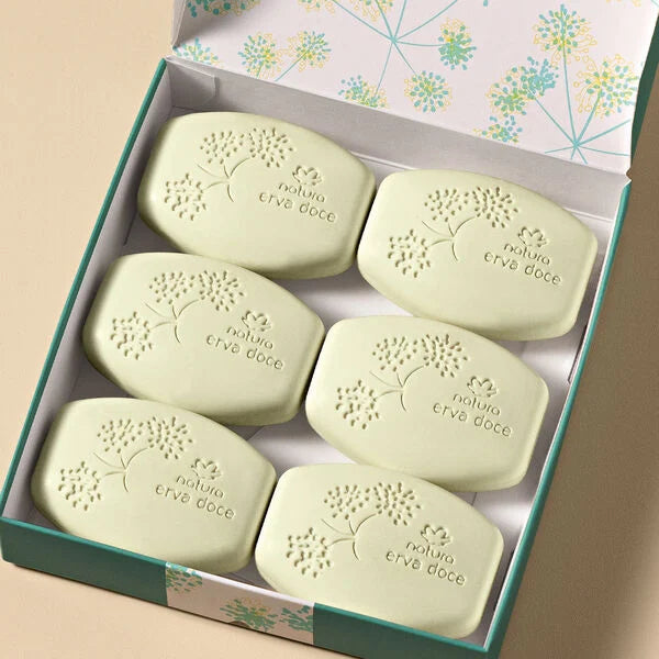 Natura Erva Doce Jabones en Barra (Regalo) Caja de 6x50 g