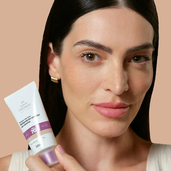 Natura Chronos Derma Multiprotector Aclarante FPS70, Cor 2 |50 ml