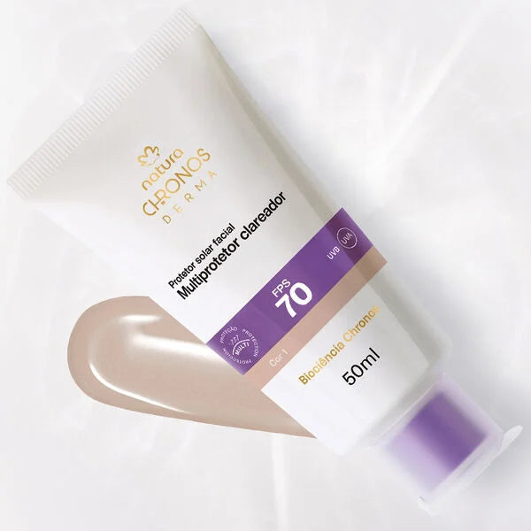 Natura Chronos Derma Multiprotector Aclarante FPS70, Cor 1 | 50ml