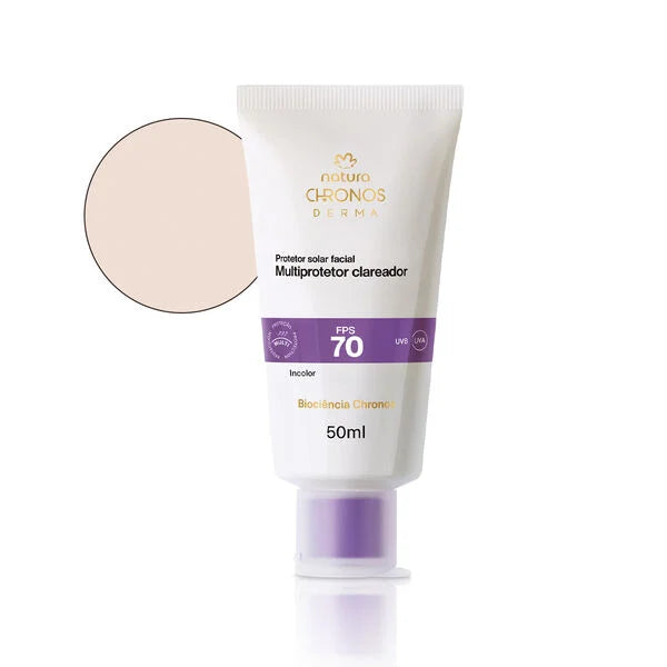 Natura Chronos Derma Multiprotector Aclarante FPS70, Incolor |50 ml