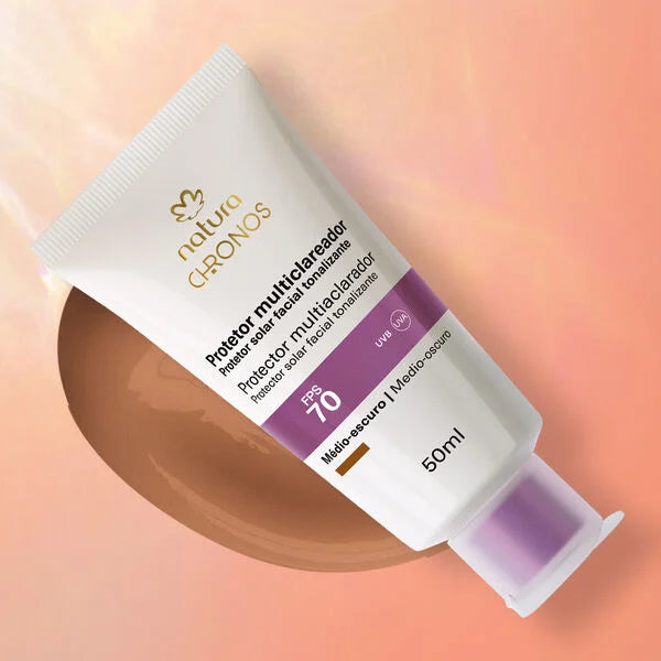 Natura Chronos Derma Protector Clareador Medio - Oscuro FPS 70, 50ml
