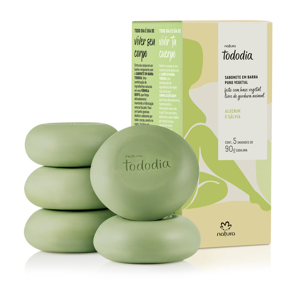 Natura | JABONES EN BARRA TODODIA ROMERO & SALVIA, 5ud