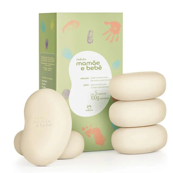 Natura Mamãe e Bebê Jabón en Barra Pack 5 x 100 g
