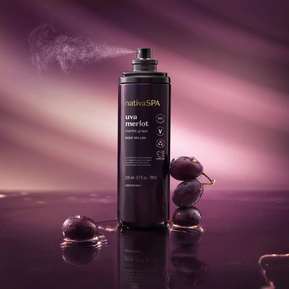 Nativa Spa Body Splash Uva Merlot 200 ml OBoticário