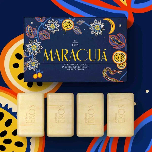 Natura Ekos Maracuyá Natureza dos Sonhos Jabón en Barra Puro Vegetal Caja 4 x 100 g