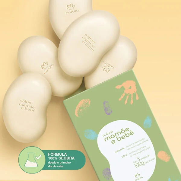 Natura Mamãe e Bebê Jabón en Barra Pack 5 x 100 g
