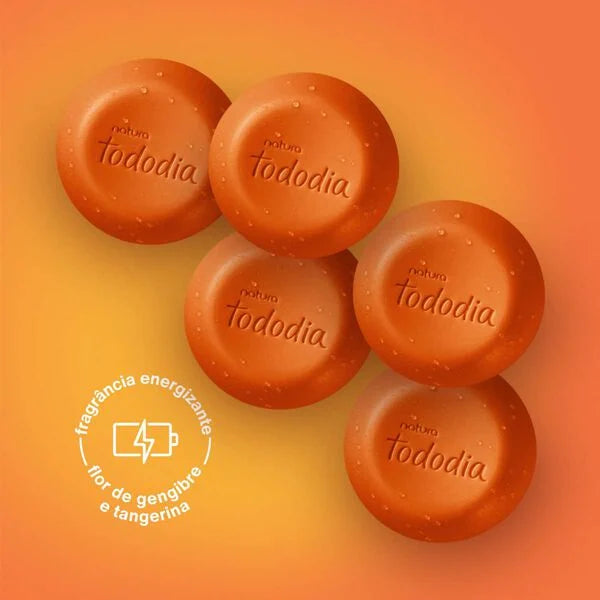 Natura Tododia Energía Flor de Jengibre y Mandarina Jabón en Barra Puro Vegetal 5x90 g