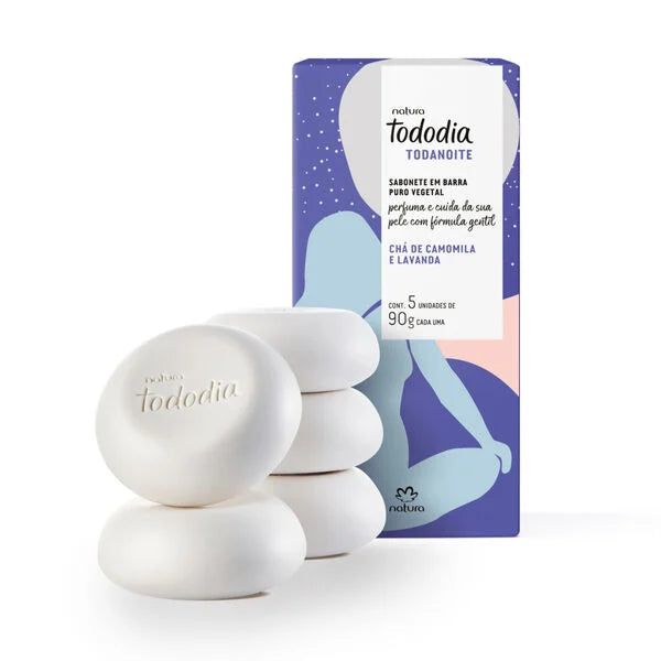 Natura Tododia - Todanoite Té de Manzanilla y Lavanda Jabón en Barra 5x90 g